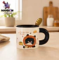 TAZÓN DE GATO TUXEDO CON TAPA Y CUCHARA  - Miniatura 5