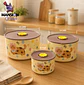  JUEGO BOWL DE CÉRAMICA GATUNO CON TAPA - Miniatura 3