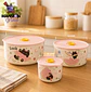  JUEGO BOWL DE CÉRAMICA GATUNO CON TAPA - Miniatura 4