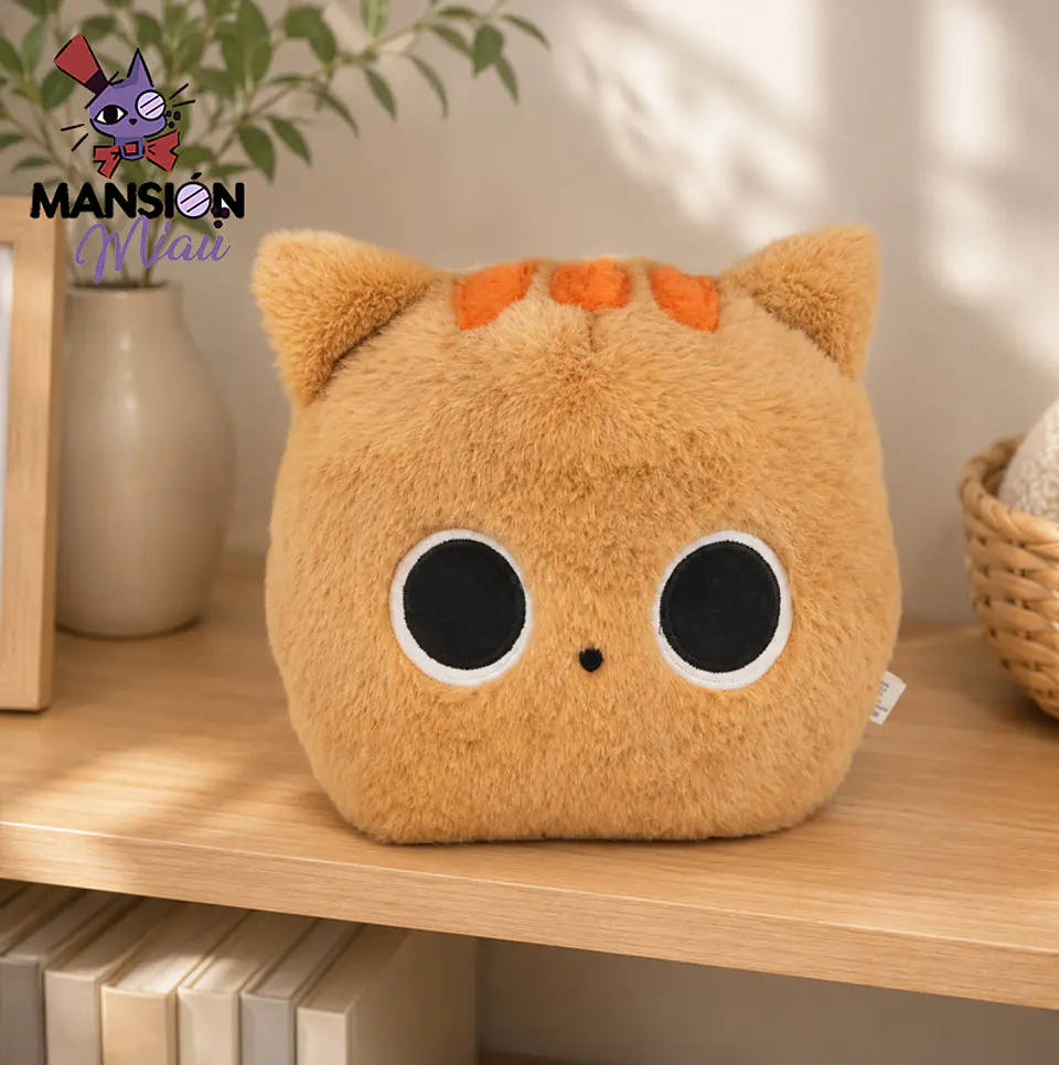 PELUCHE REDONDO GATO KAWAII 30CM 1
