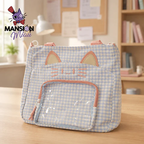 CARTERA CARA DE GATO CON TEXTURA