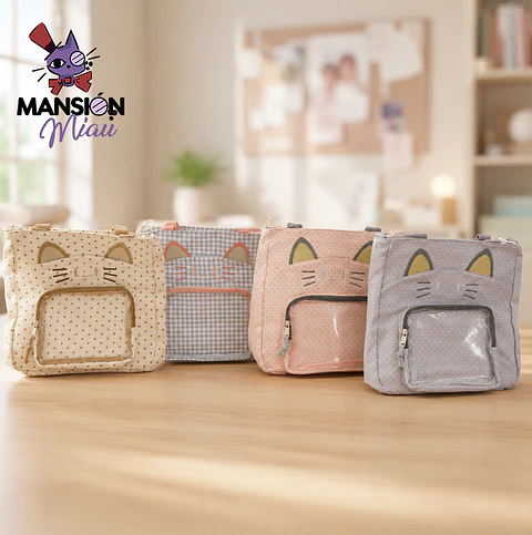 CARTERA CARA DE GATO CON TEXTURA