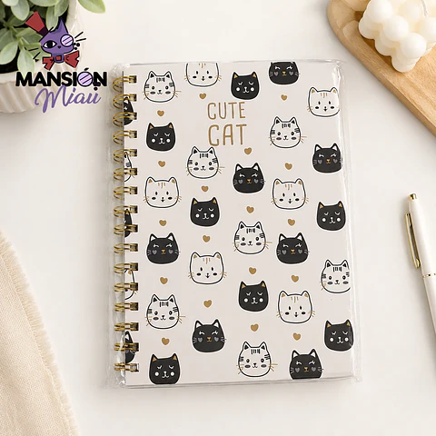LIBRETA CUADRICULADA A5 CUTE CAT