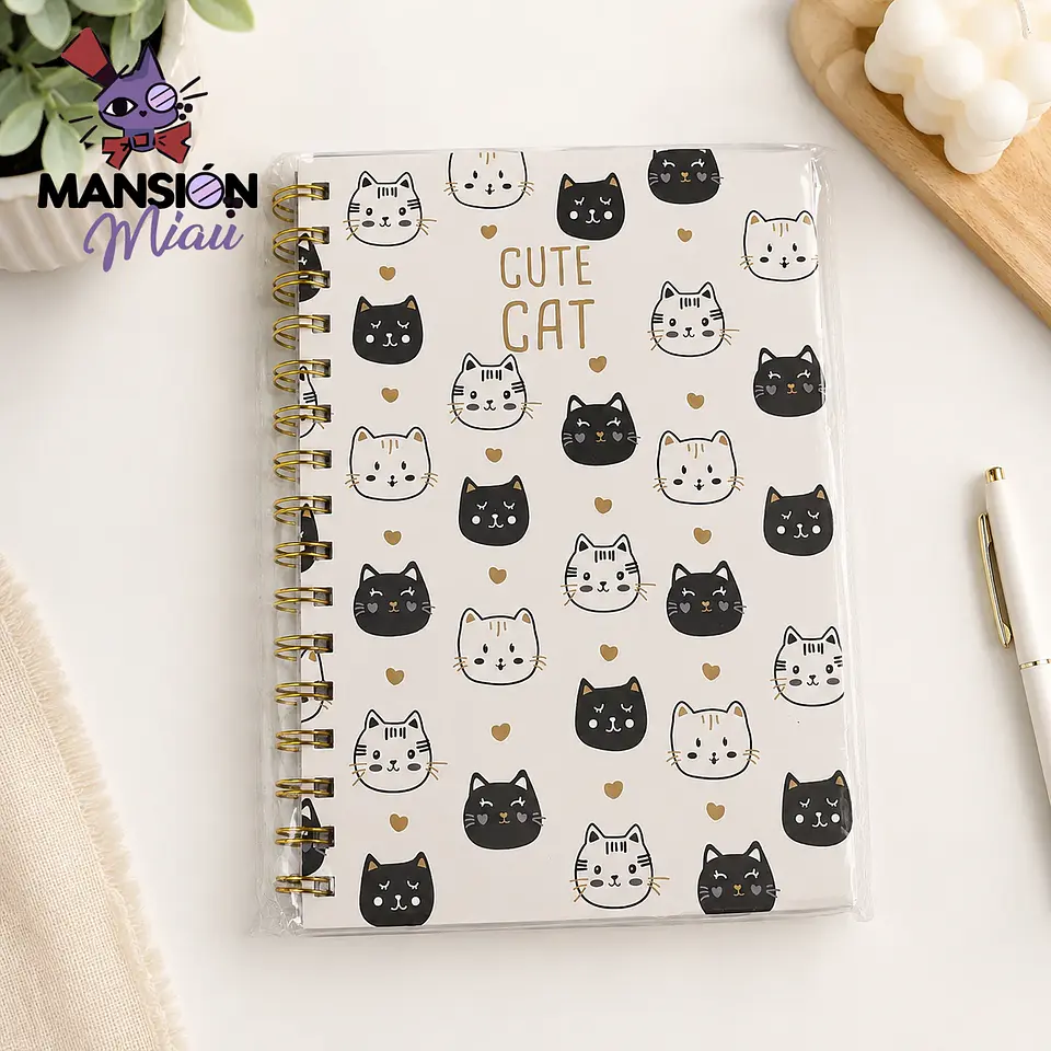 LIBRETA CUADRICULADA A5 CUTE CAT 2