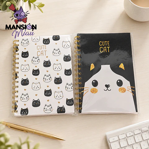 LIBRETA CUADRICULADA A5 CUTE CAT