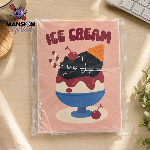 LIBRETA ESPIRAL ARMABLE B5 GATITOS Y POSTRES