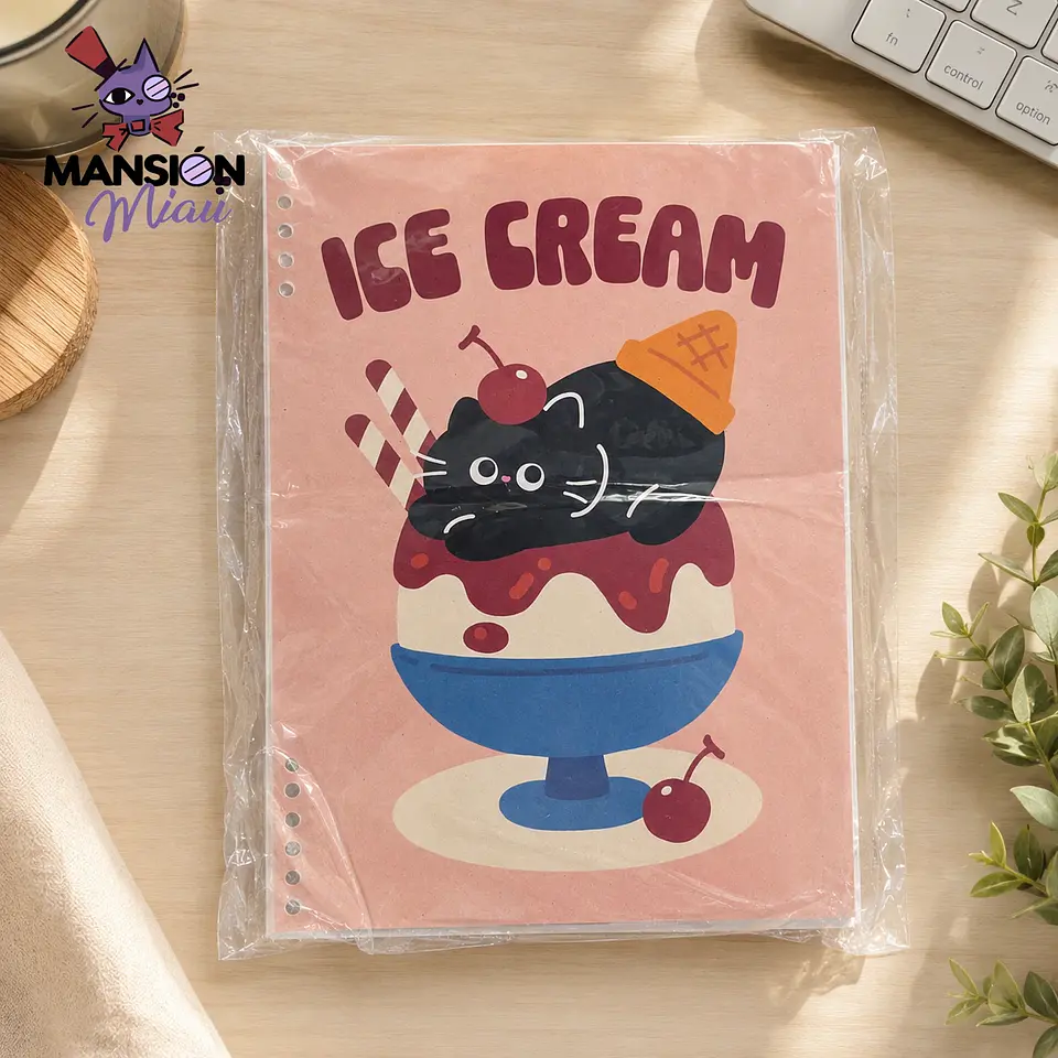 LIBRETA ESPIRAL ARMABLE B5 GATITOS Y POSTRES 2