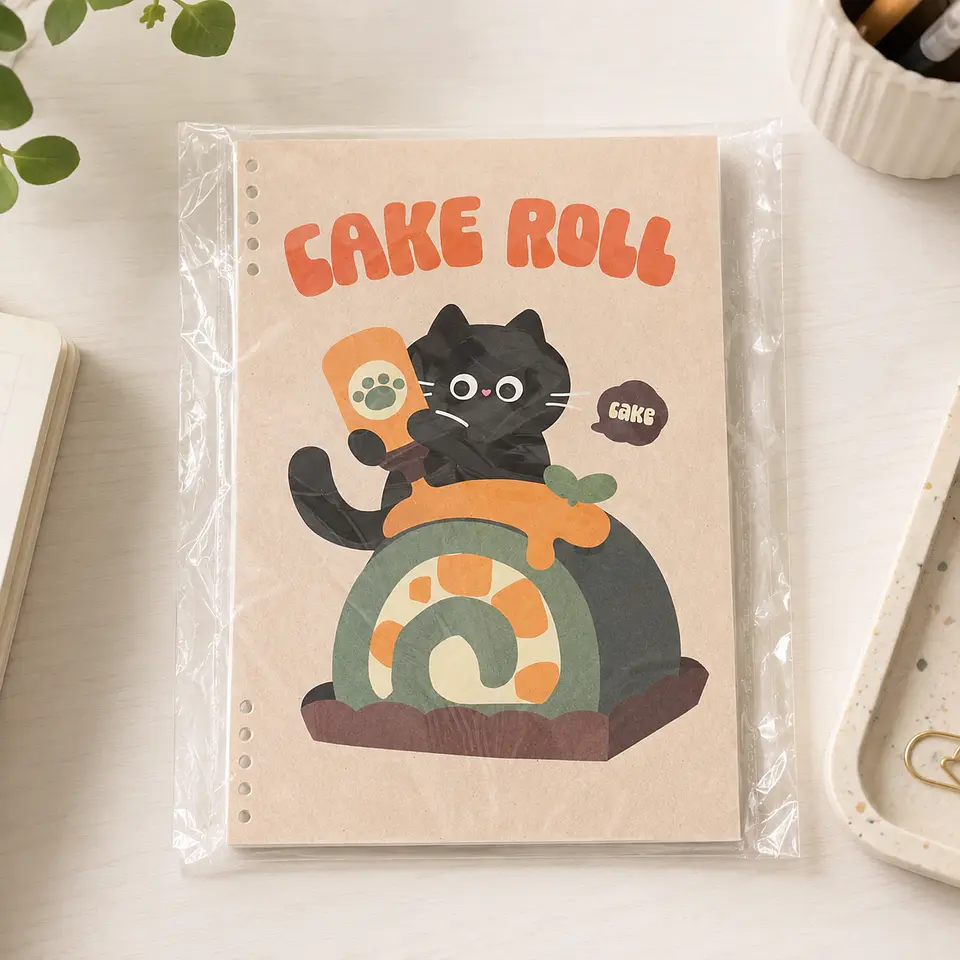 LIBRETA ESPIRAL ARMABLE B5 GATITOS Y POSTRES 5