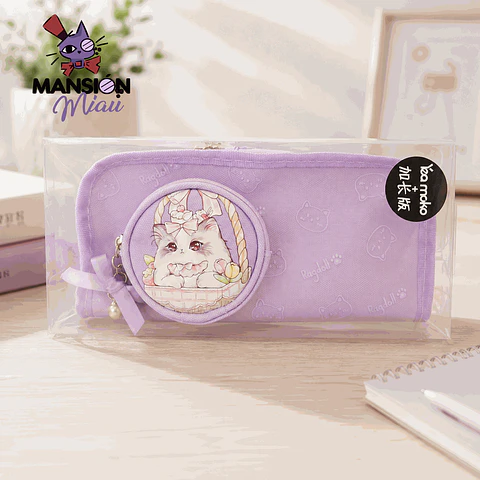 ESTUCHE GATO CON BOLSILLO REDONDO