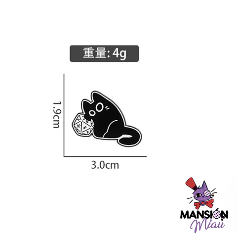 PIN METALICO GATO NEGRO