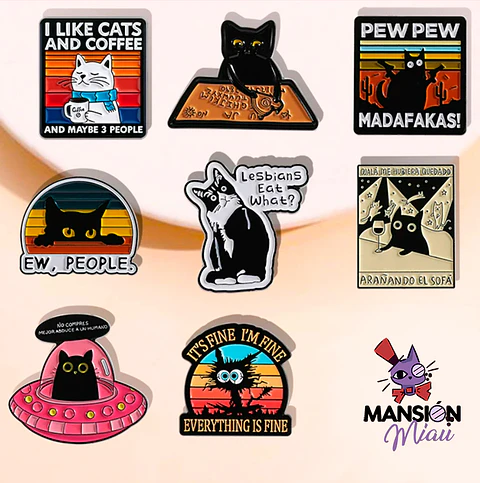 PIN METALICO GATO VARIEDADES