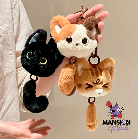 LLAVERO BAG CHARM GATITO QUE TIEMBLA