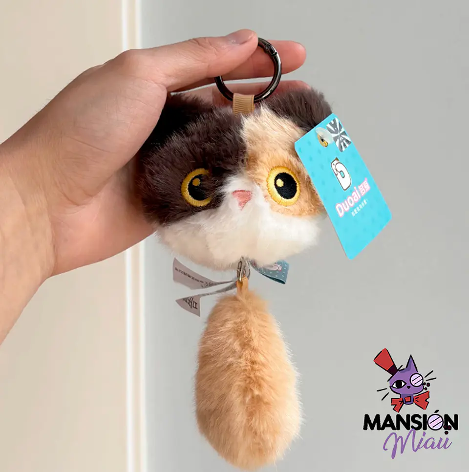 LLAVERO BAG CHARM GATITO PELUDO QUE TIEMBLA 4