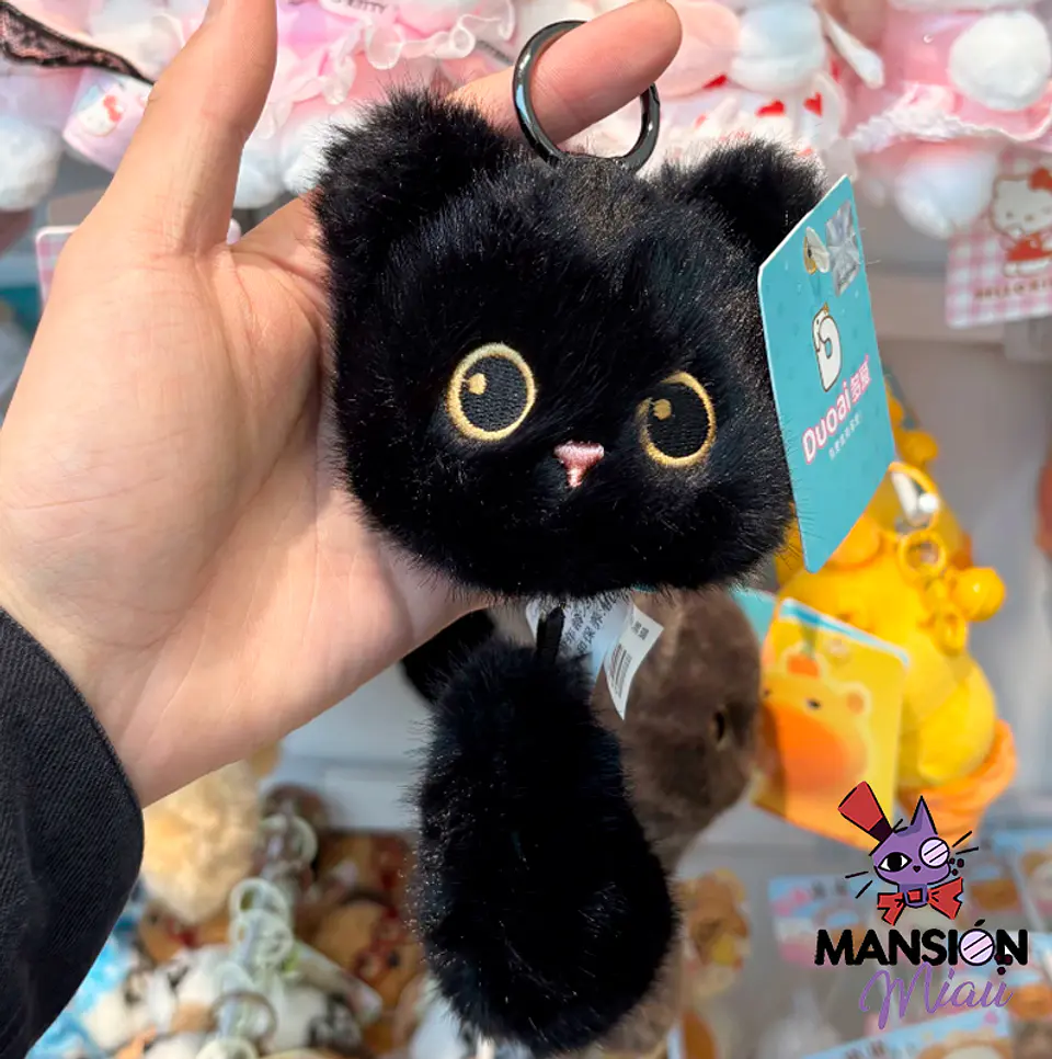 LLAVERO BAG CHARM GATITO PELUDO QUE TIEMBLA 5