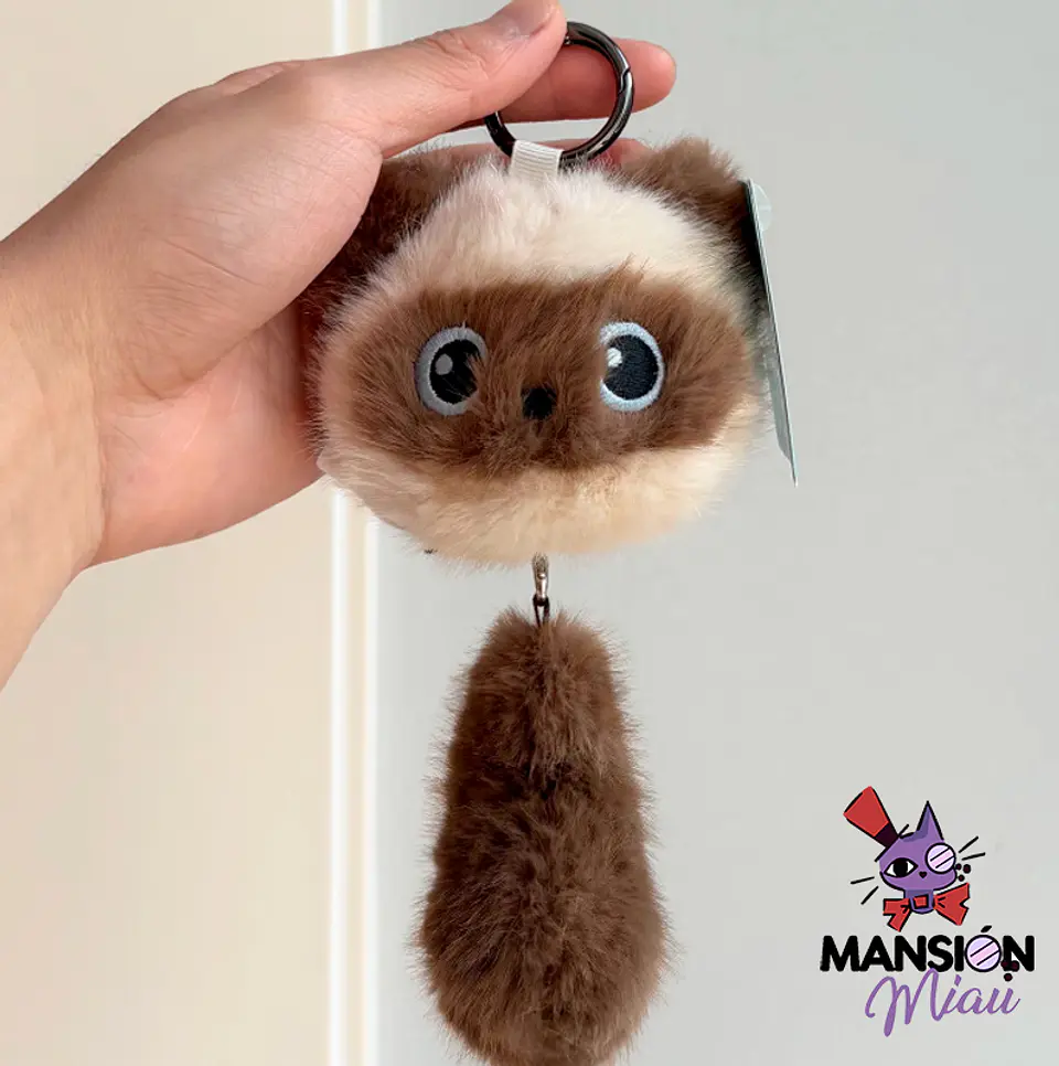 LLAVERO BAG CHARM GATITO PELUDO QUE TIEMBLA 2