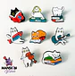PIN METALICO GATITO ARTISTA - Miniatura 1