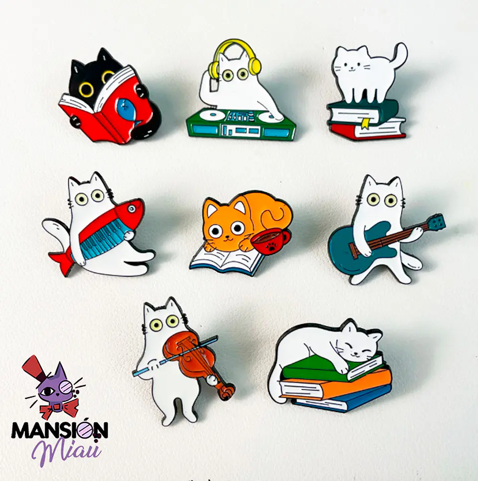 PIN METALICO GATITO ARTISTA 1
