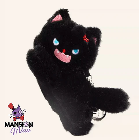 LLAVERO BAG CHARM GATITO NEGRO FURIOSO