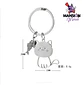LLAVERO METALICO GATITO Y PEZ - Miniatura 2