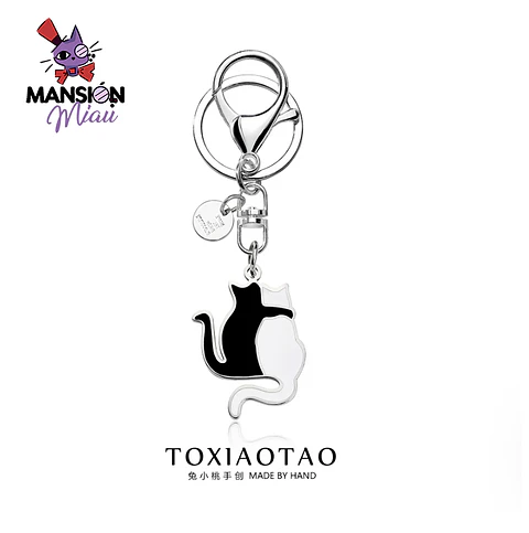 LLAVERO METALICO GATITO NEGRO