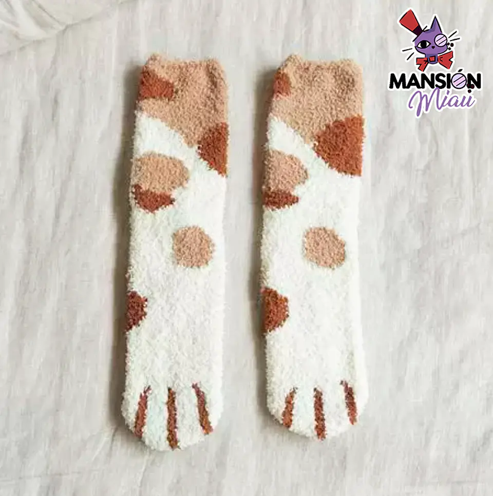 CALCETINES DE FELPA PATITA DE GATO 3
