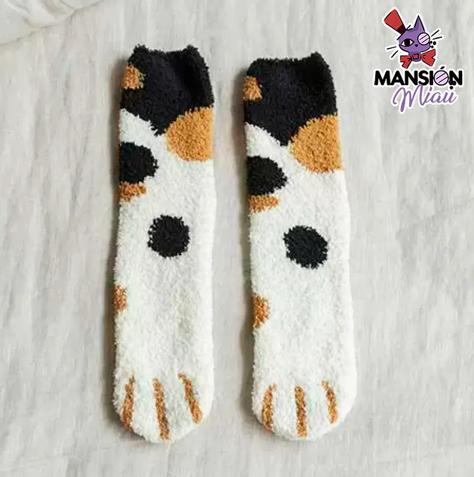 CALCETINES DE FELPA PATITA DE GATO 4