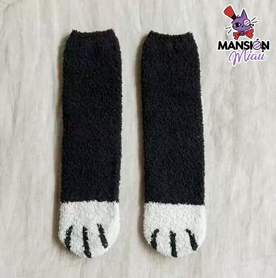CALCETINES DE FELPA PATITA DE GATO 7