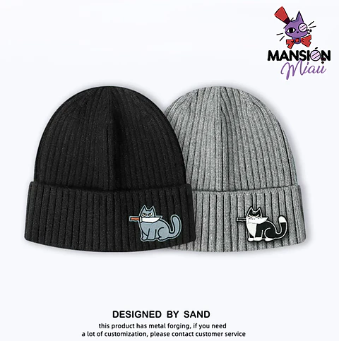 GORRO GATITO CON CUCHILLO