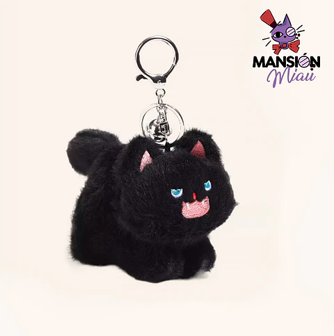 LLAVERO BAGCHARM GATO FURIOSO ENGRIFADO CON COLA QUE GIRA
