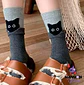 CALCETINES CABEZA DE GATITO NEGRO ASOMADO - Miniatura 3