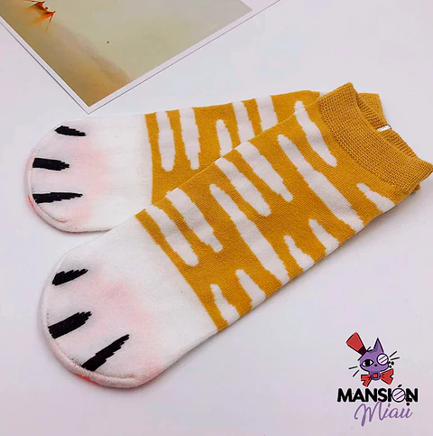 CALCETINES TOBILLEROS PATITA DE GATO YUER