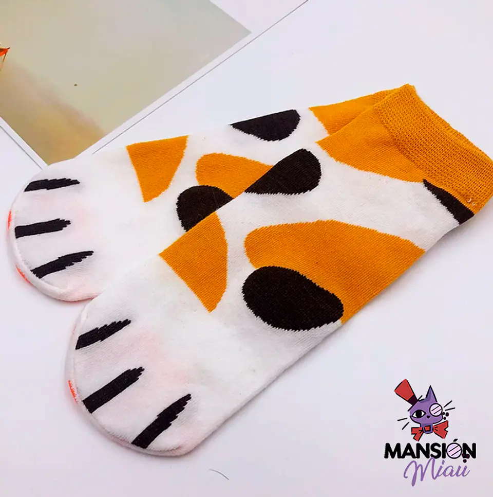 CALCETINES TOBILLEROS PATITA DE GATO YUER 4