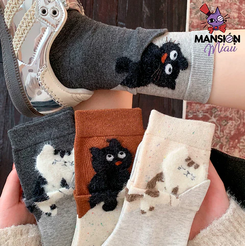 CALCETINES GATITO ASOMADO