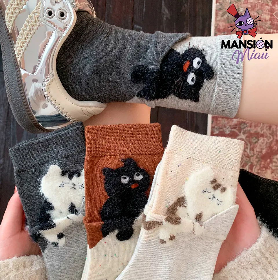 CALCETINES GATITO ASOMADO 1