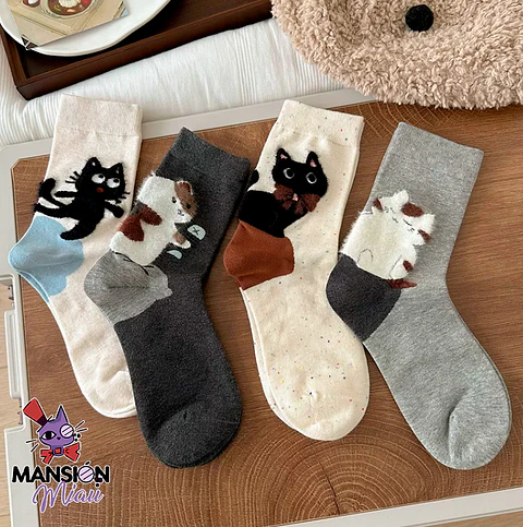 CALCETINES GATITO EN EL TALÓN