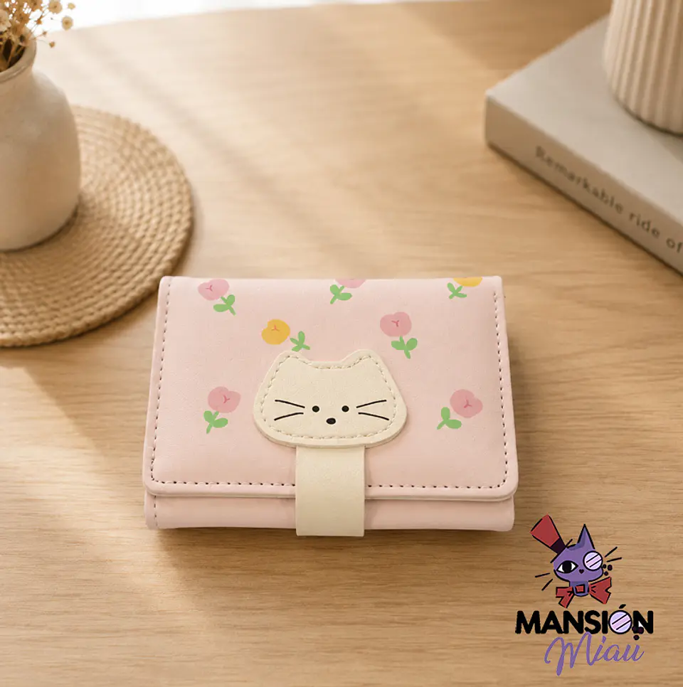 BILLETERA GATITO FLORAL 3