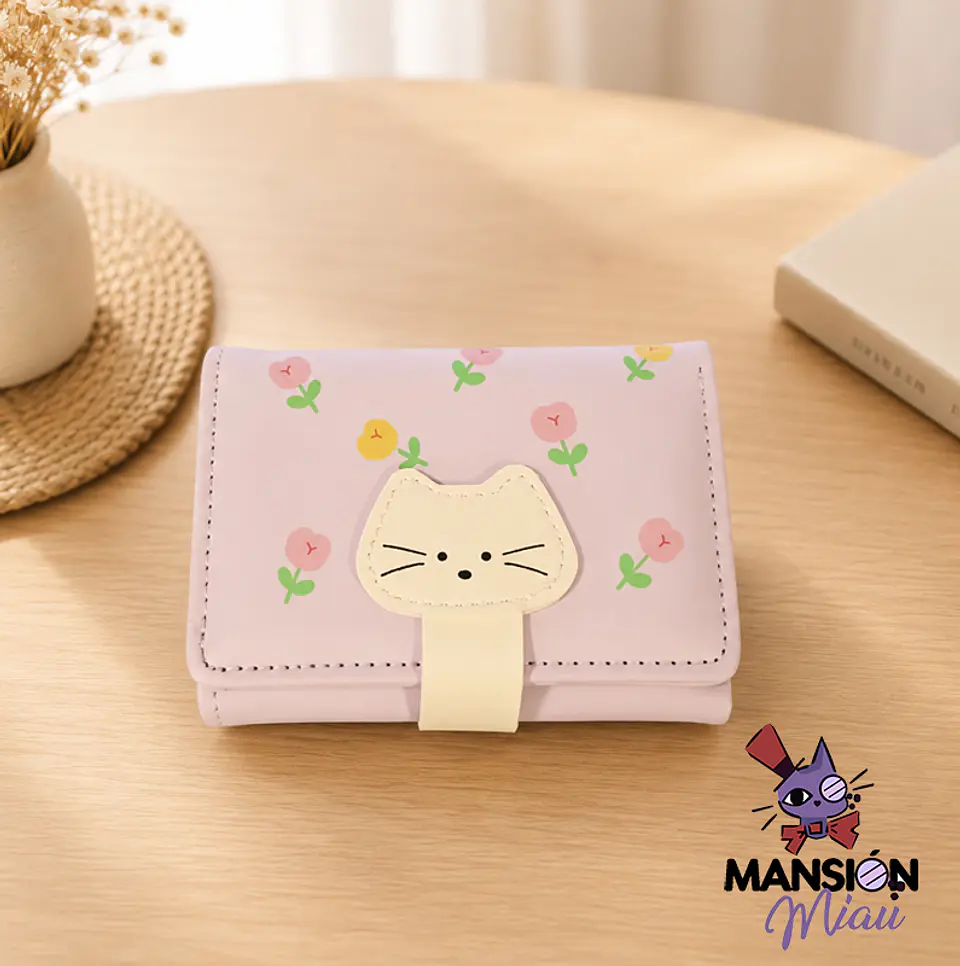 BILLETERA GATITO FLORAL 4