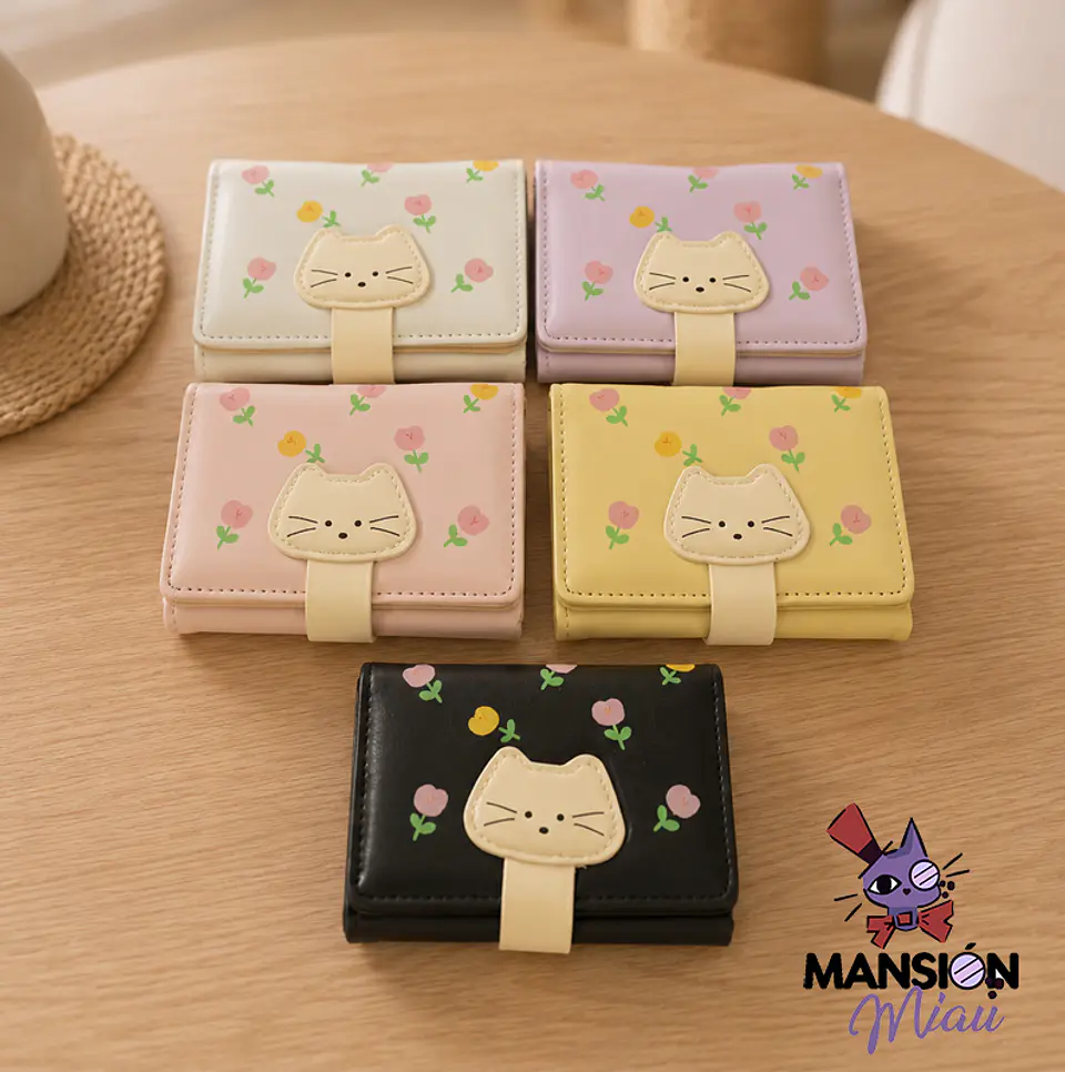 BILLETERA GATITO FLORAL 1