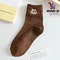CALCETINES DE ALGODÓN QUARTER GATITO BORDADO - Miniatura 4
