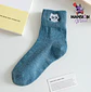 CALCETINES DE ALGODÓN QUARTER GATITO BORDADO - Miniatura 10
