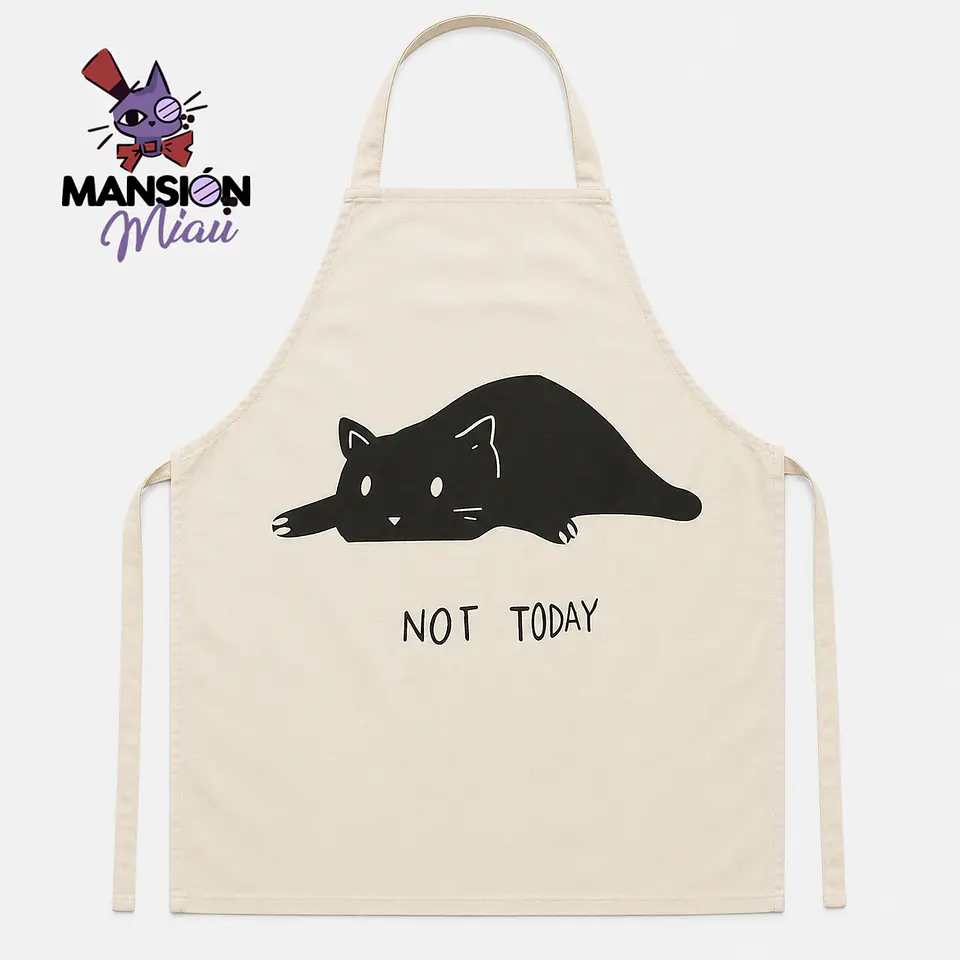 DELANTAL COCINA PARA ADULTO GATITO NEGRO 3