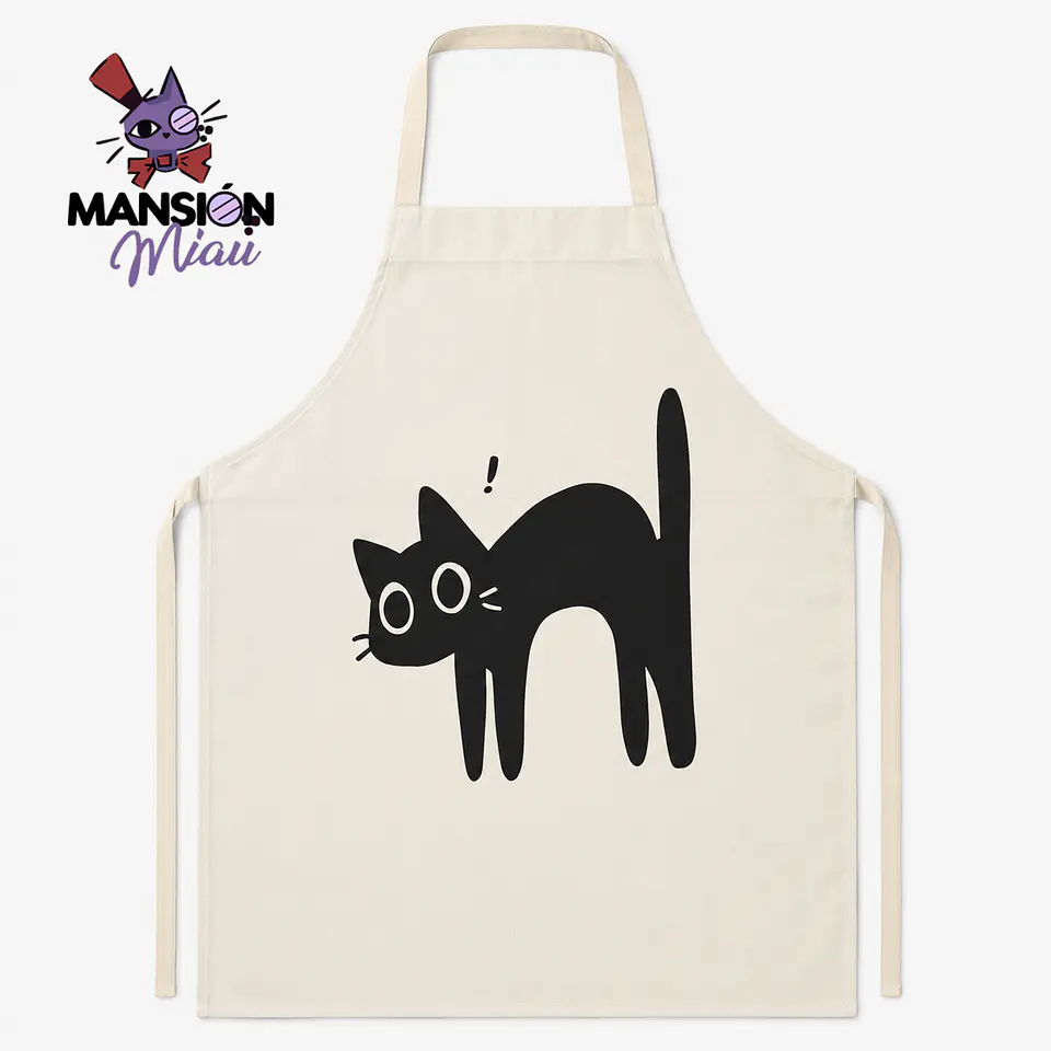 DELANTAL COCINA PARA ADULTO GATITO NEGRO 4
