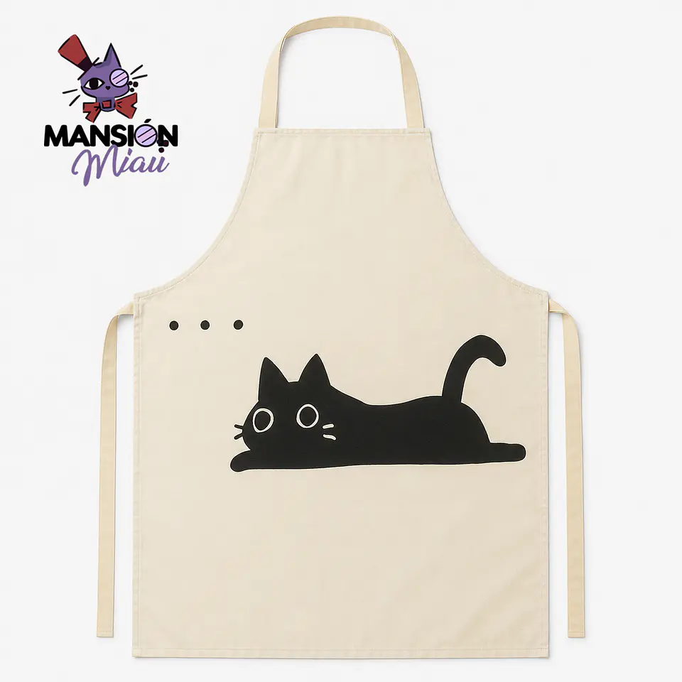 DELANTAL COCINA PARA ADULTO GATITO NEGRO 5