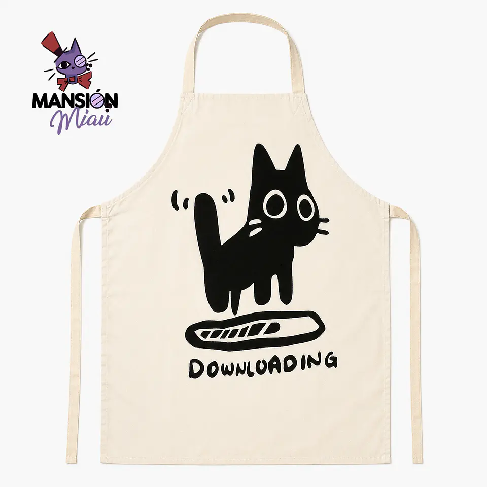 DELANTAL COCINA PARA ADULTO GATITO NEGRO 6
