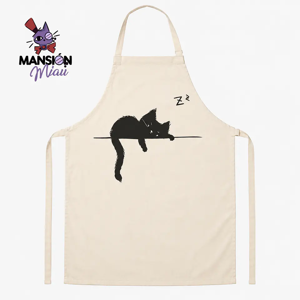 DELANTAL COCINA PARA ADULTO GATITO NEGRO 8