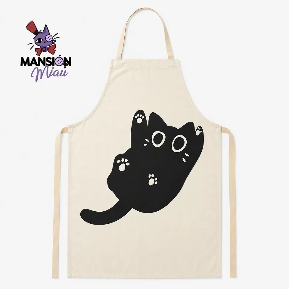 DELANTAL COCINA PARA ADULTO GATITO NEGRO 9
