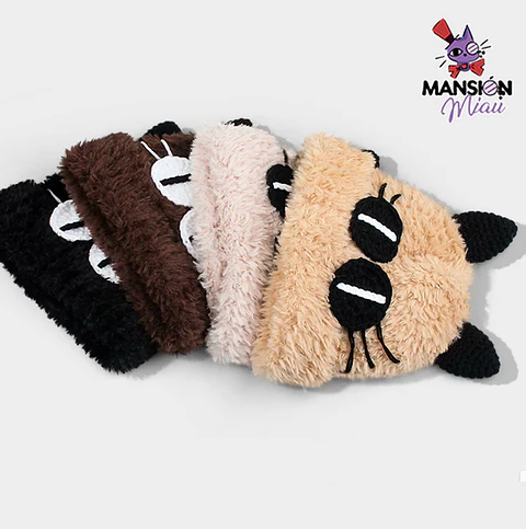 GORRO PELUDO OJOS DE GATO 