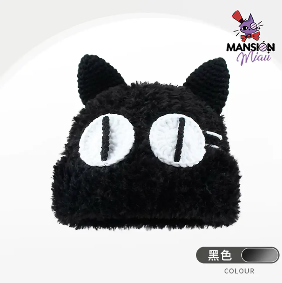 GORRO PELUDO OJOS DE GATO  2