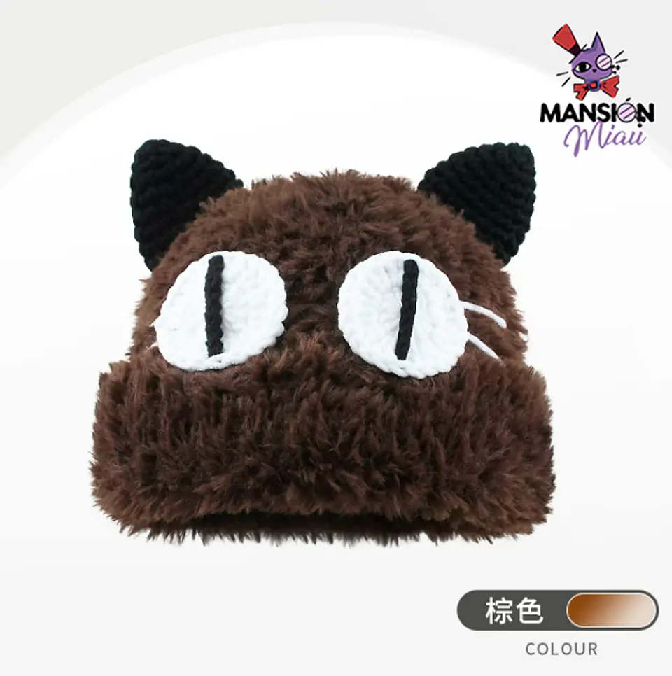 GORRO PELUDO OJOS DE GATO  5
