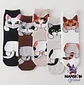 CALCETINES MEDIA PANTORRILLA ESTAMPADO DE GATO ROAD FEEL - Miniatura 1